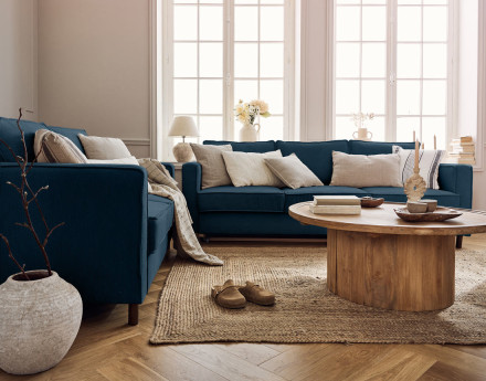 Canapé 2 places en velours...