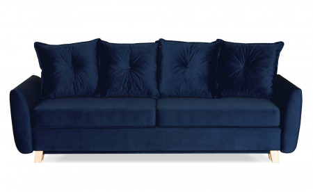 Mark - Canapé droit 3 places convertible - avec coffre de rangement - Velours Mark - Canapé droit 3 places convertible - avec coffre de rangement - Velours