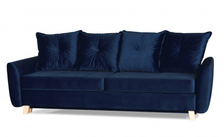 Mark - Canapé droit 3 places convertible - avec coffre de rangement - Velours Mark - Canapé droit 3 places convertible - avec coffre de rangement - Velours