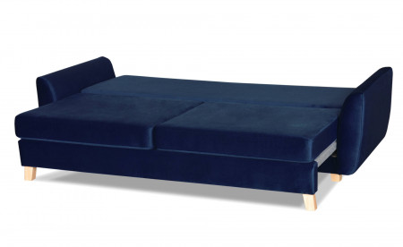 Mark - Canapé droit 3 places convertible - avec coffre de rangement - Velours Mark - Canapé droit 3 places convertible - avec coffre de rangement - Velours