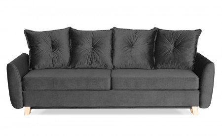 Mark - Canapé droit 3 places convertible - avec coffre de rangement - Velours Mark - Canapé droit 3 places convertible - avec coffre de rangement - Velours