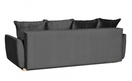 Mark - Canapé droit 3 places convertible - avec coffre de rangement - Velours Mark - Canapé droit 3 places convertible - avec coffre de rangement - Velours