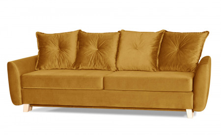 Mark - Canapé droit 3 places convertible - avec coffre de rangement - Velours Mark - Canapé droit 3 places convertible - avec coffre de rangement - Velours