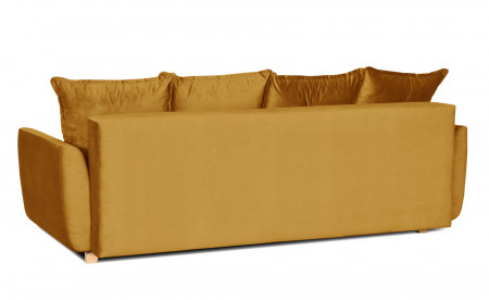 Mark - Canapé droit 3 places convertible - avec coffre de rangement - Velours Mark - Canapé droit 3 places convertible - avec coffre de rangement - Velours