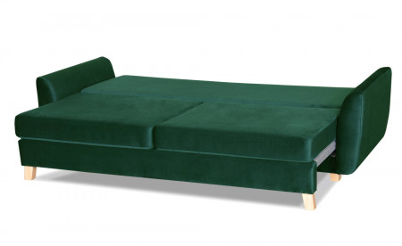 Mark - Canapé droit 3 places convertible - avec coffre de rangement - Velours Mark - Canapé droit 3 places convertible - avec coffre de rangement - Velours