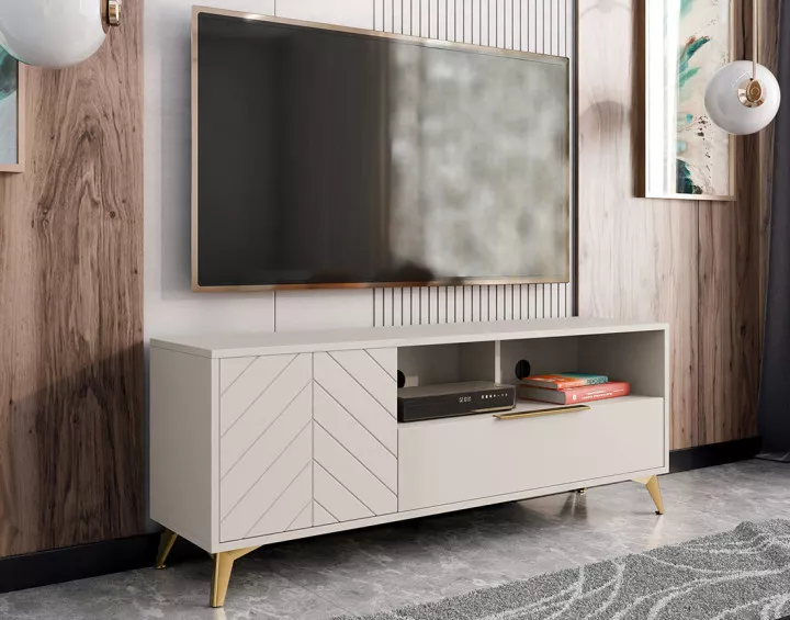 Meuble tv beige 150 cm Boccioni