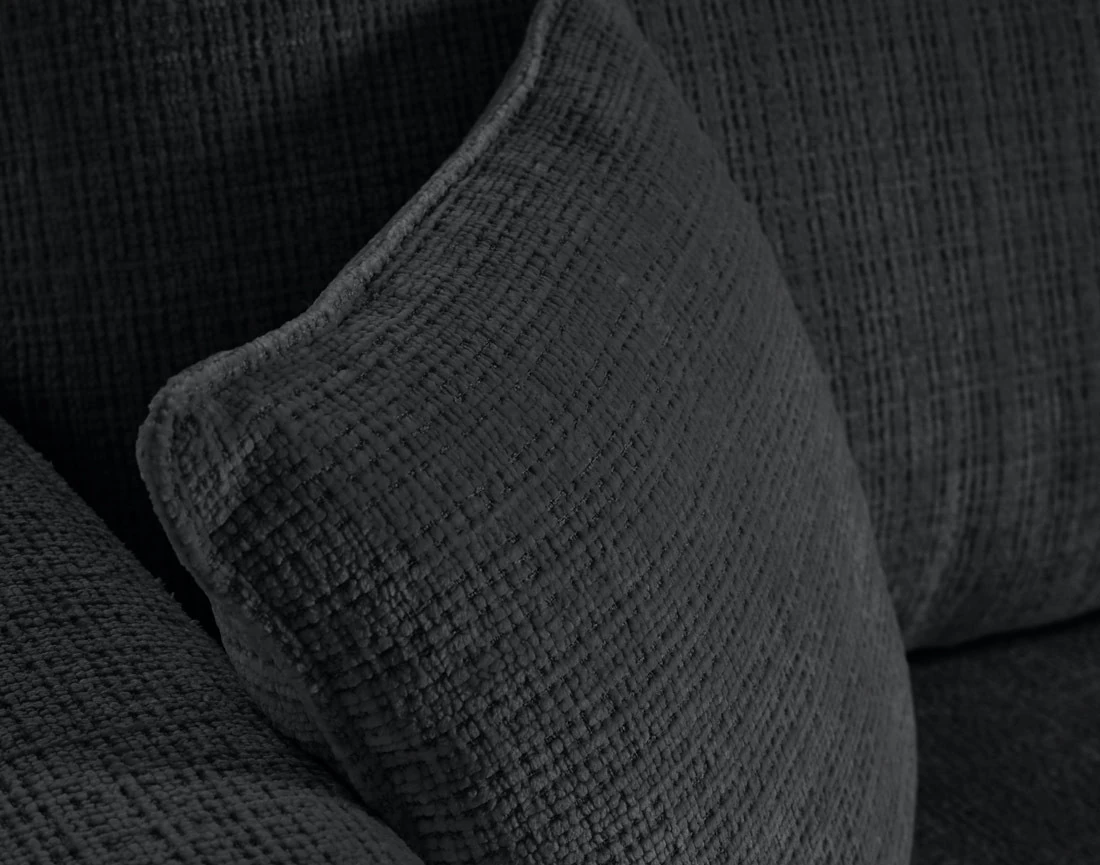 Canapé d'angle réversible 4 places convertible avec coffre en velours texturé Miro