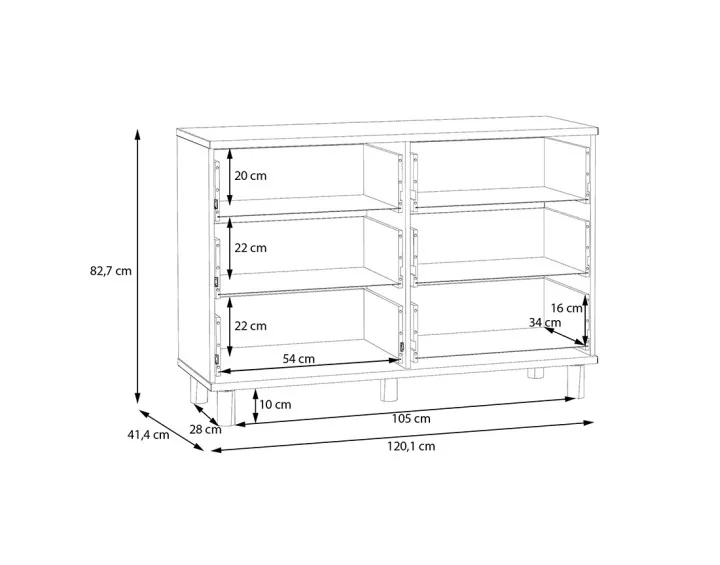 Commode bois et cannage Sliven