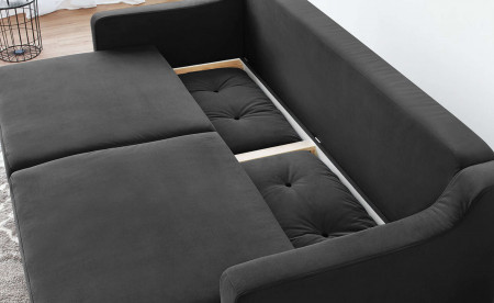 BOBOCHIC TORP - Canapé droit convertible - 3 places - avec coffre BOBOCHIC TORP - Canapé droit convertible - 3 places - avec coffre