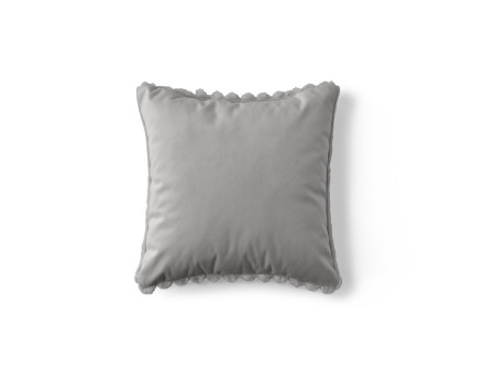 Coussin en fausse fourrure côtelé et velours 40x40 cm Pampelune