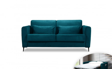 Allan - Canapé 3 places convertible - ouverture express - couchage quotidien - Velours Allan - Canapé 3 places convertible - ouverture express - couchage quotidien - Velours