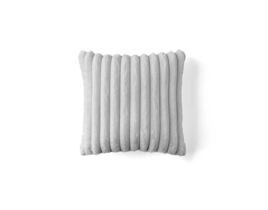 Coussin en fausse fourrure côtelé 40x40 cm Laponie