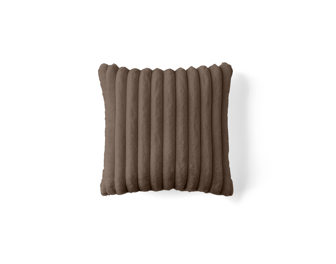 Coussin en fausse fourrure côtelé 40x40 cm Laponie