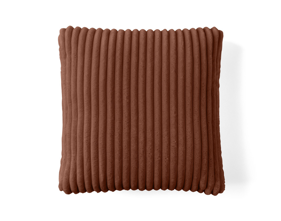 Coussin en velours côtelé grosses côtes 54x54 cm Colombine