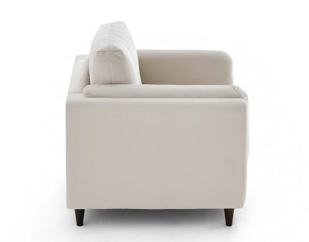 Fauteuil en velours pieds en bois Brooke