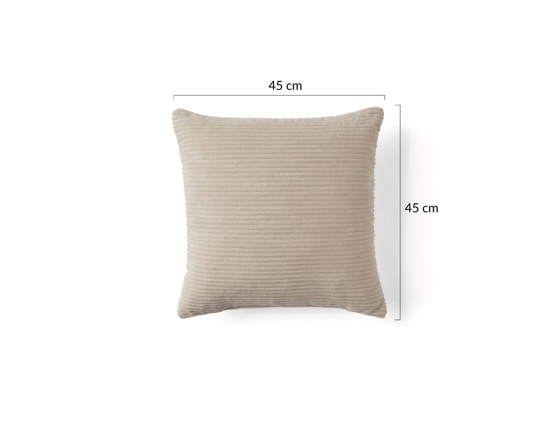 Coussin en velours côtelé 45x45 cm Onyx