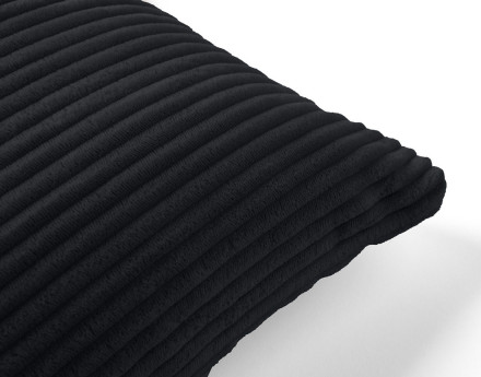 Coussin en velours côtelé 22x60 cm Onyx