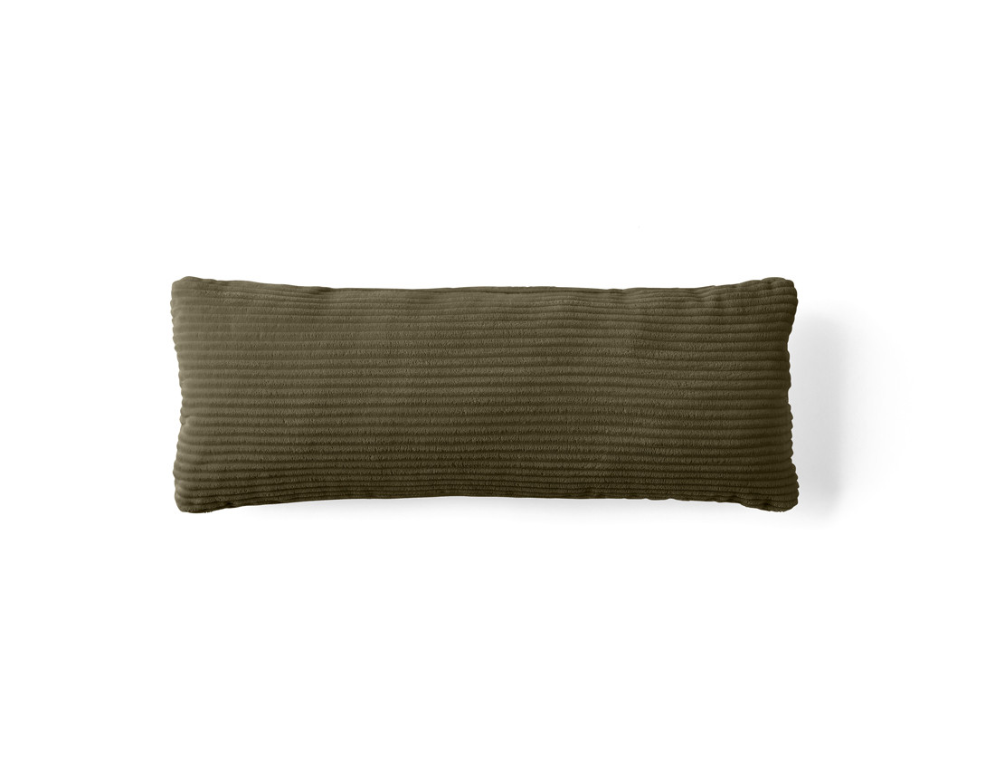 Coussin en velours côtelé 22x60 cm Onyx