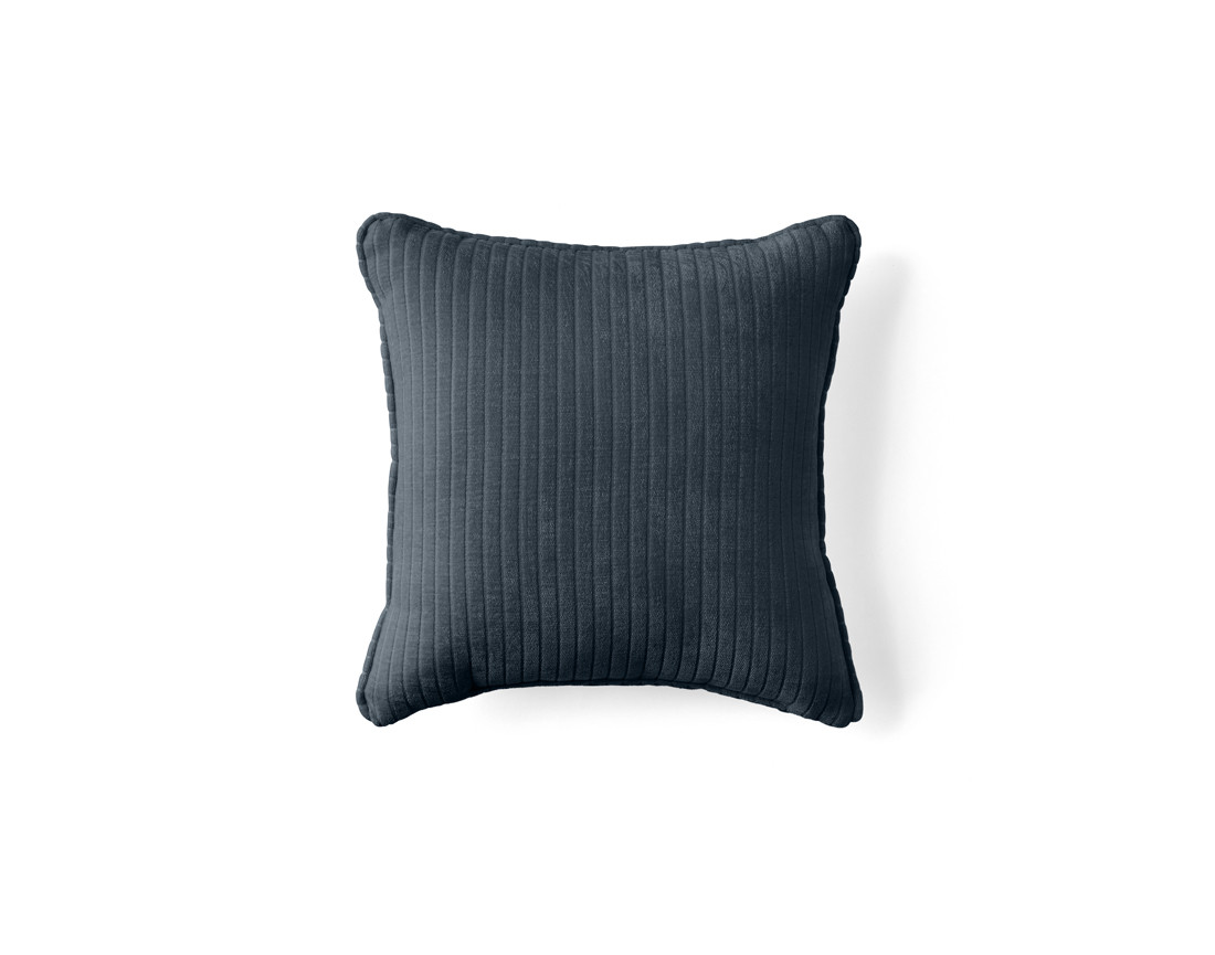 Coussin en velours côtelé plat 40x40 cm Topaze