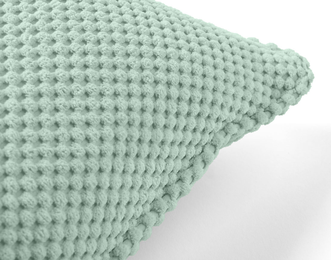 Coussin velours texturé 40x40 cm Topaze