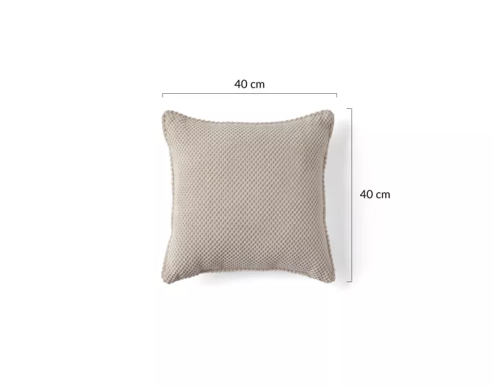 Coussin velours texturé 40x40 cm Topaze