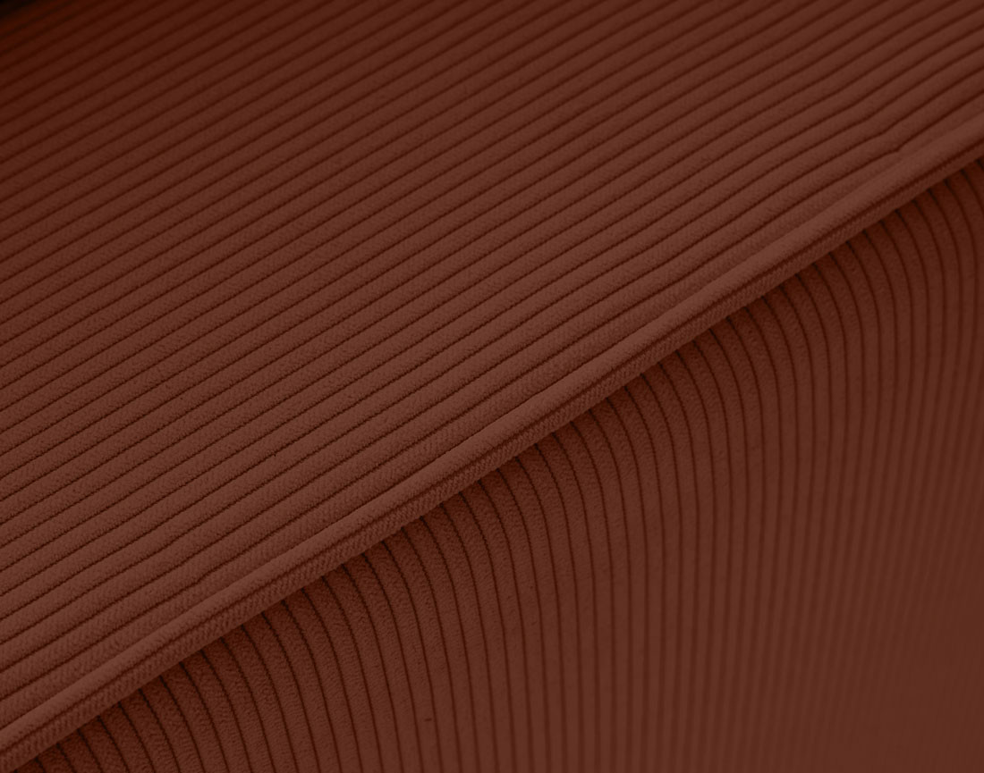 Fauteuil en velours côtelé pieds bois foncé - Albane