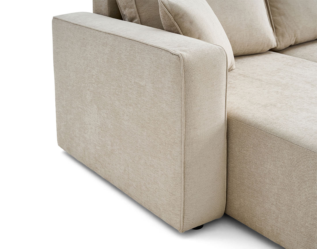 Canapé panoramique 7 places - convertible avec coffre - Topaze