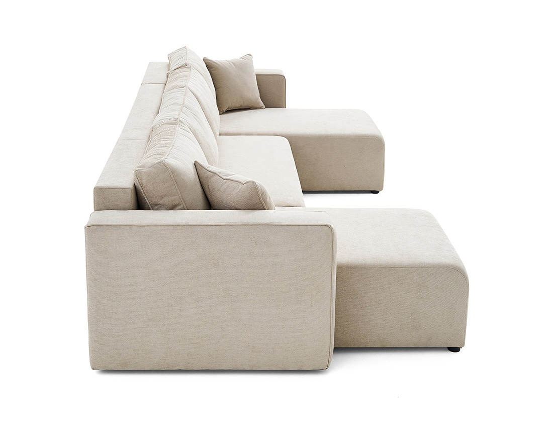 Canapé panoramique 7 places - convertible avec coffre - Topaze