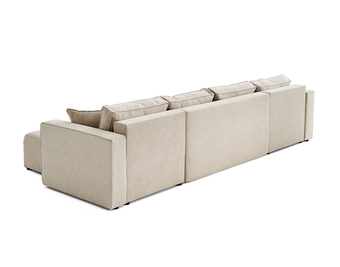 Canapé panoramique 7 places - convertible avec coffre - Topaze