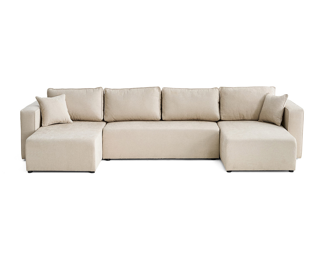 Canapé panoramique 7 places - convertible avec coffre - Topaze