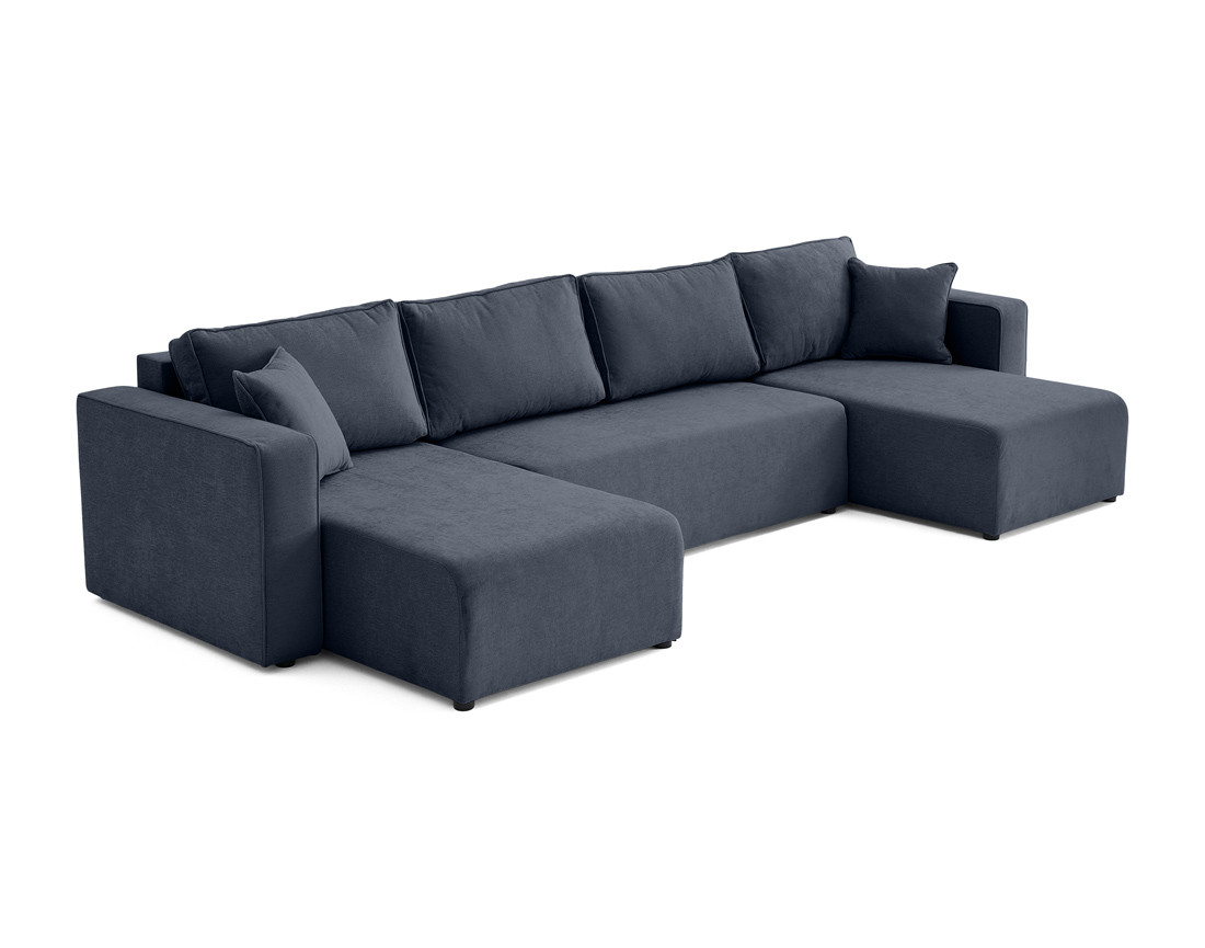 Canapé panoramique 7 places - convertible avec coffre - Topaze