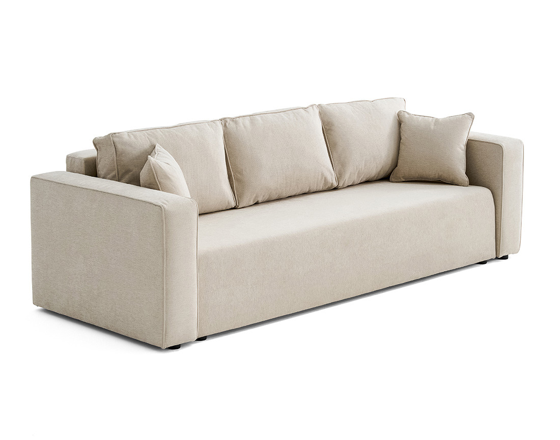 Canapé 3 places - convertible avec coffre - en tissu - Topaze Canapé 3 places - convertible avec coffre - en tissu - Topaze