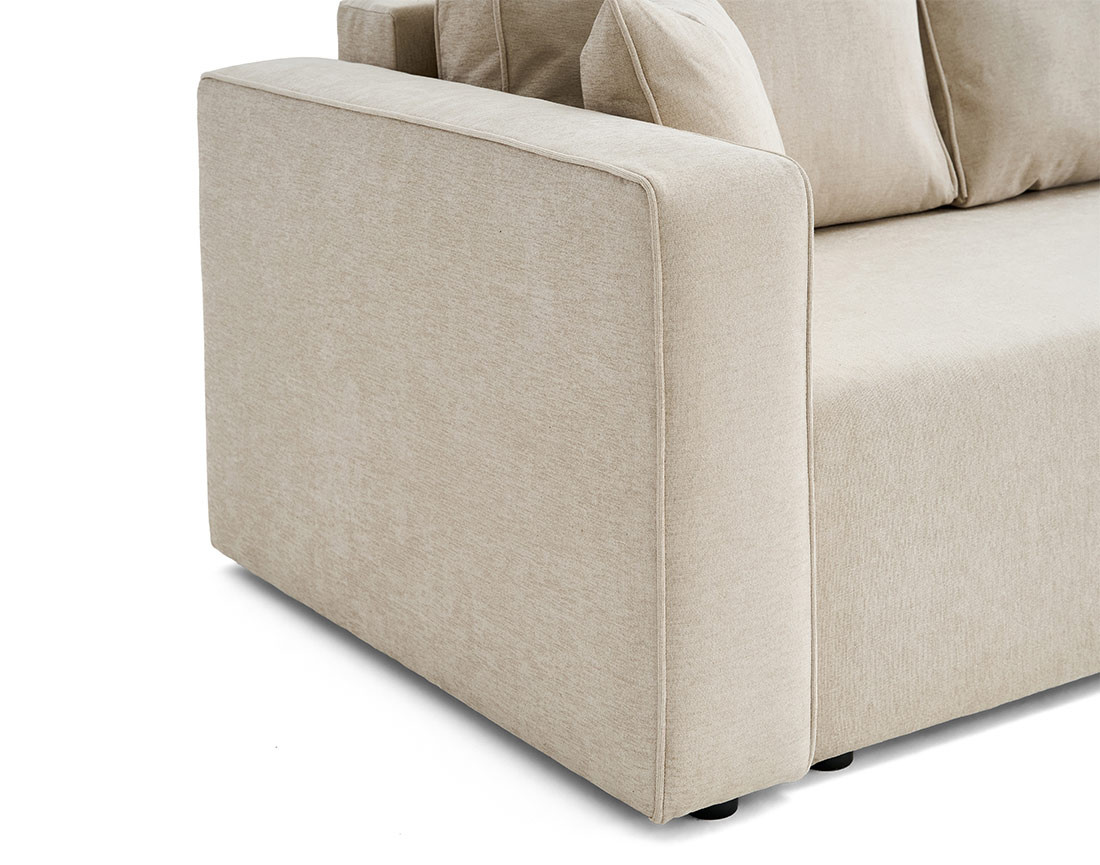 Canapé 3 places - convertible avec coffre - en tissu - Topaze Canapé 3 places - convertible avec coffre - en tissu - Topaze