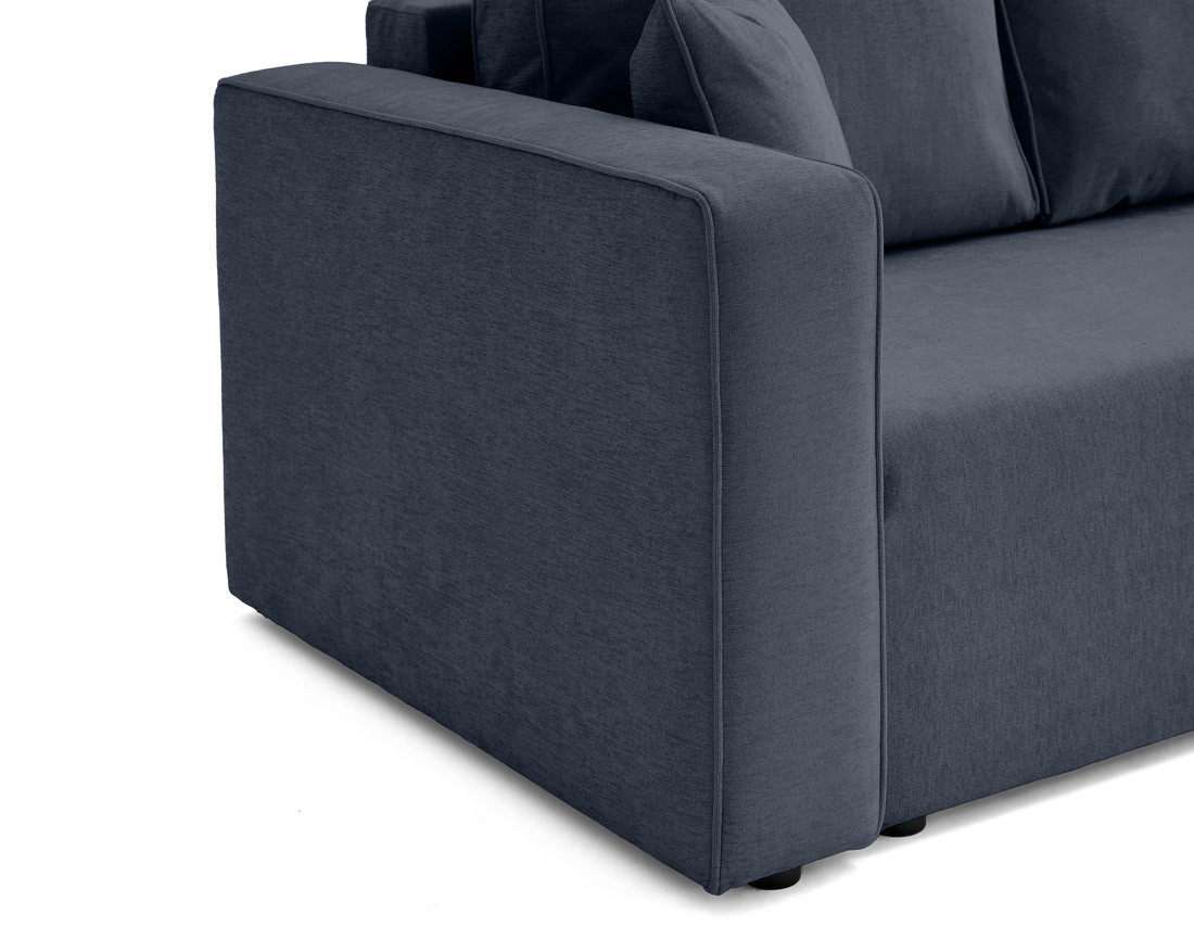 Canapé 3 places - convertible avec coffre - en tissu - Topaze