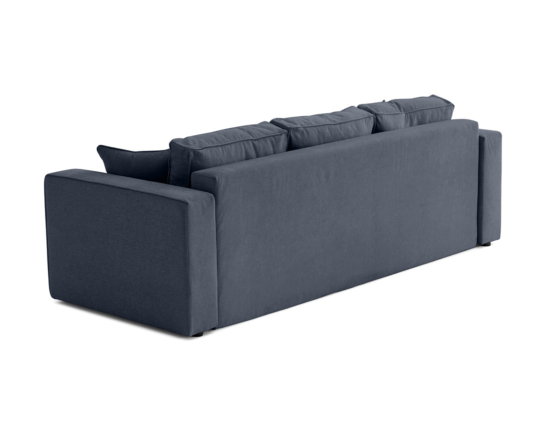 Canapé 3 places - convertible avec coffre - en tissu - Topaze