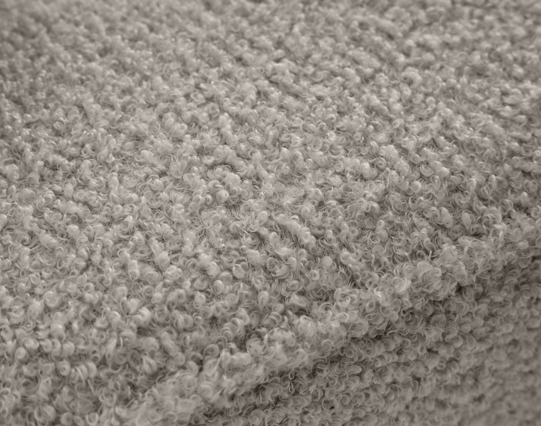 Canapé 3 places convertible avec coffre en tissu bouclette Topaze