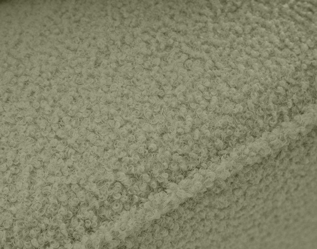Canapé d'angle 4 places convertible avec coffre en tissu bouclette Topaze