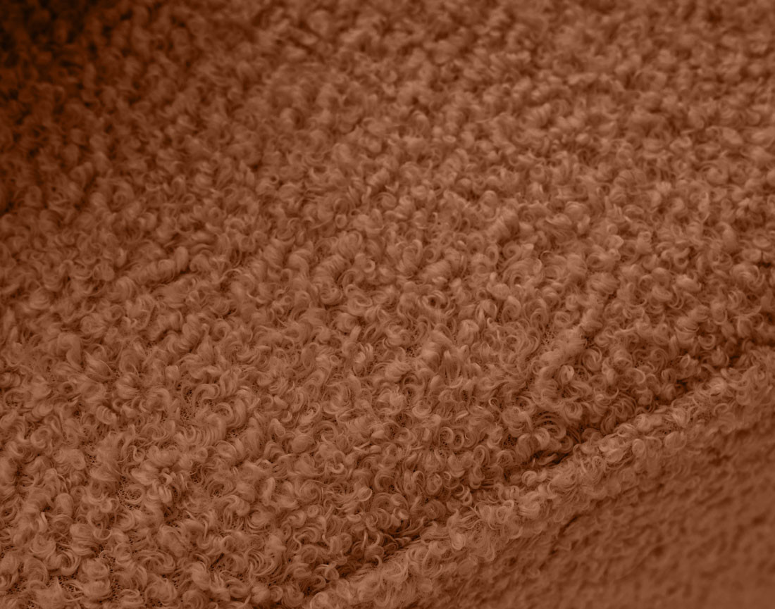 Canapé panoramique en U 7 places convertible avec coffre en tissu bouclette Topaze