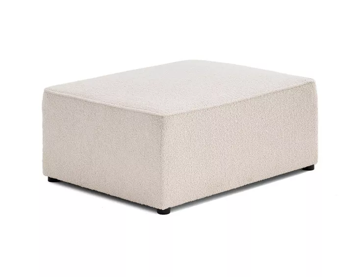 Pouf en tissu bouclette Topaze