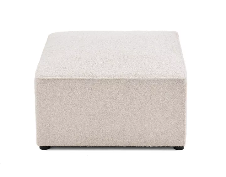 Pouf en tissu bouclette Topaze