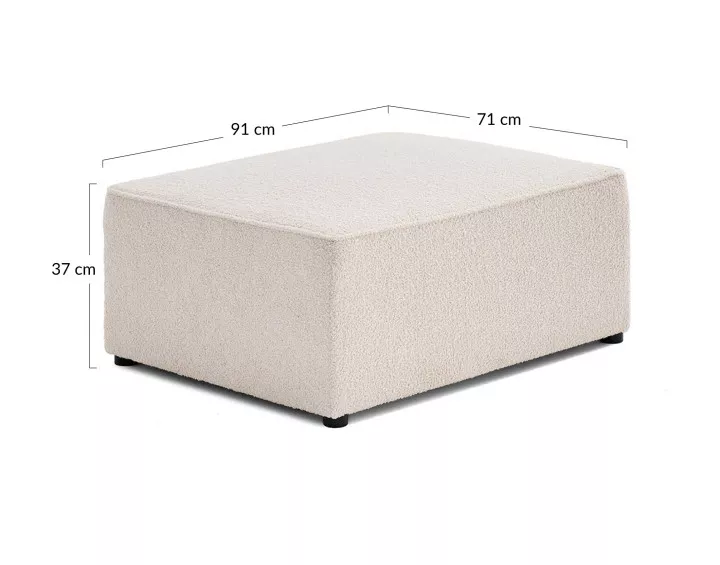 Pouf en tissu bouclette Topaze