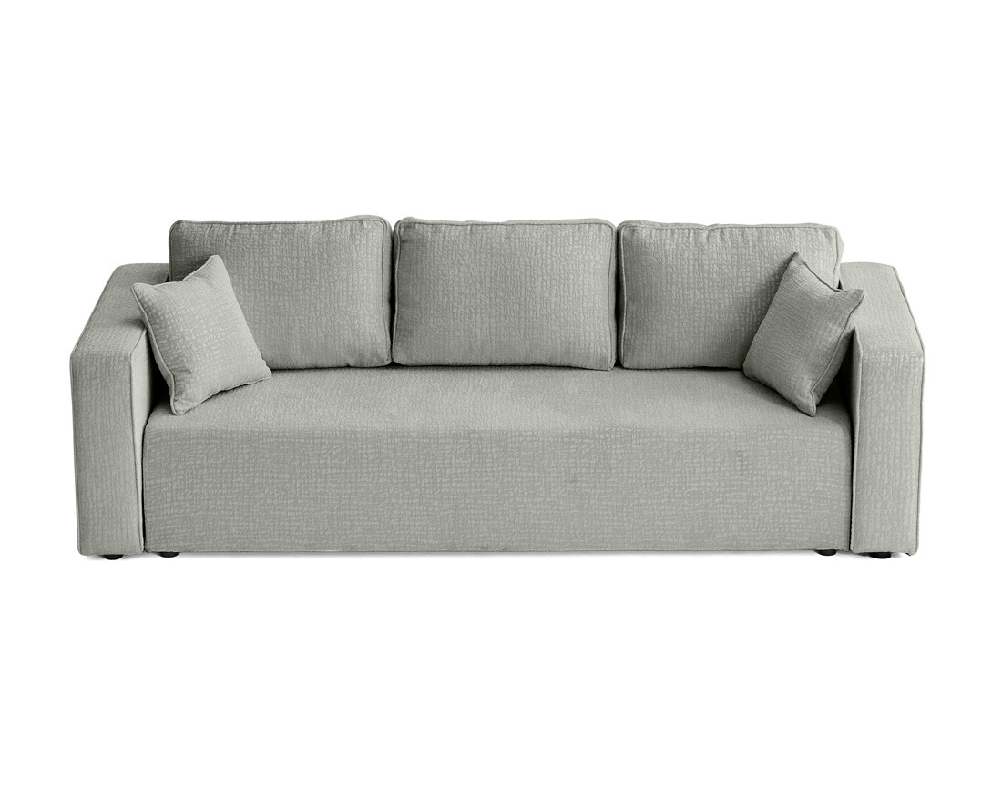 Canapé 3 places convertible avec coffre en tissu velours relief Topaze Canapé 3 places convertible avec coffre en tissu velours relief Topaze