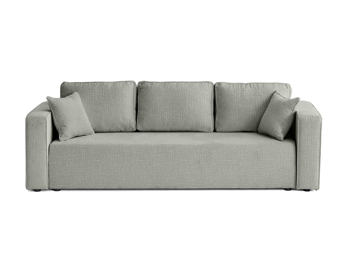 Canapé 3 places convertible avec coffre en tissu velours relief Topaze Canapé 3 places convertible avec coffre en tissu velours relief Topaze