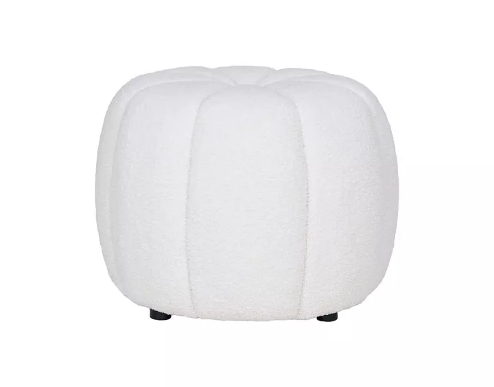 Pouf en tissu bouclette Helda