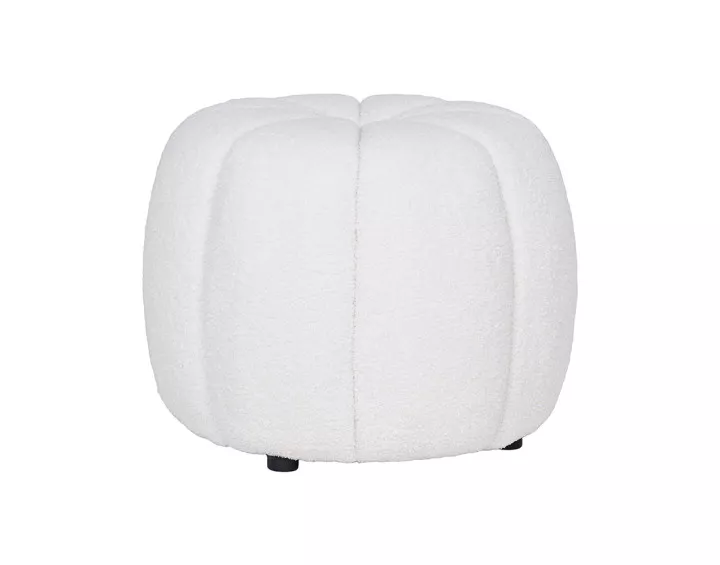 Pouf en tissu bouclette Helda