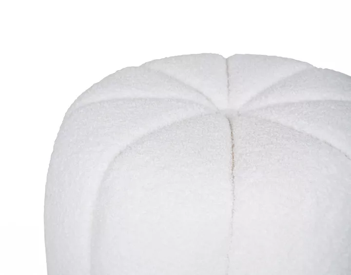 Pouf en tissu bouclette Helda