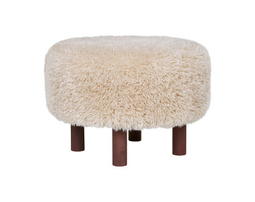 Pouf en fausse fourrure Mani