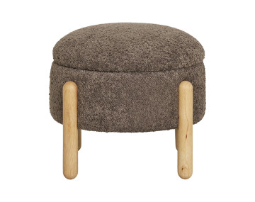 Pouf en tissu bouclette Rosie