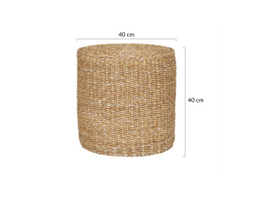 Pouf en jute naturelle Jenna
