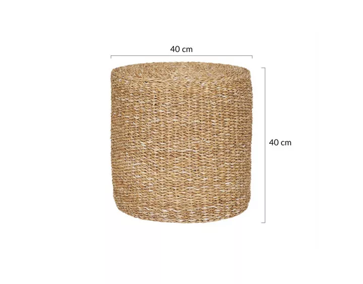 Pouf en jute naturelle Jenna